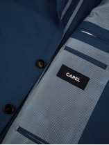 Veste de Costume Faux-Uni Grande Taille Bleu Indigo