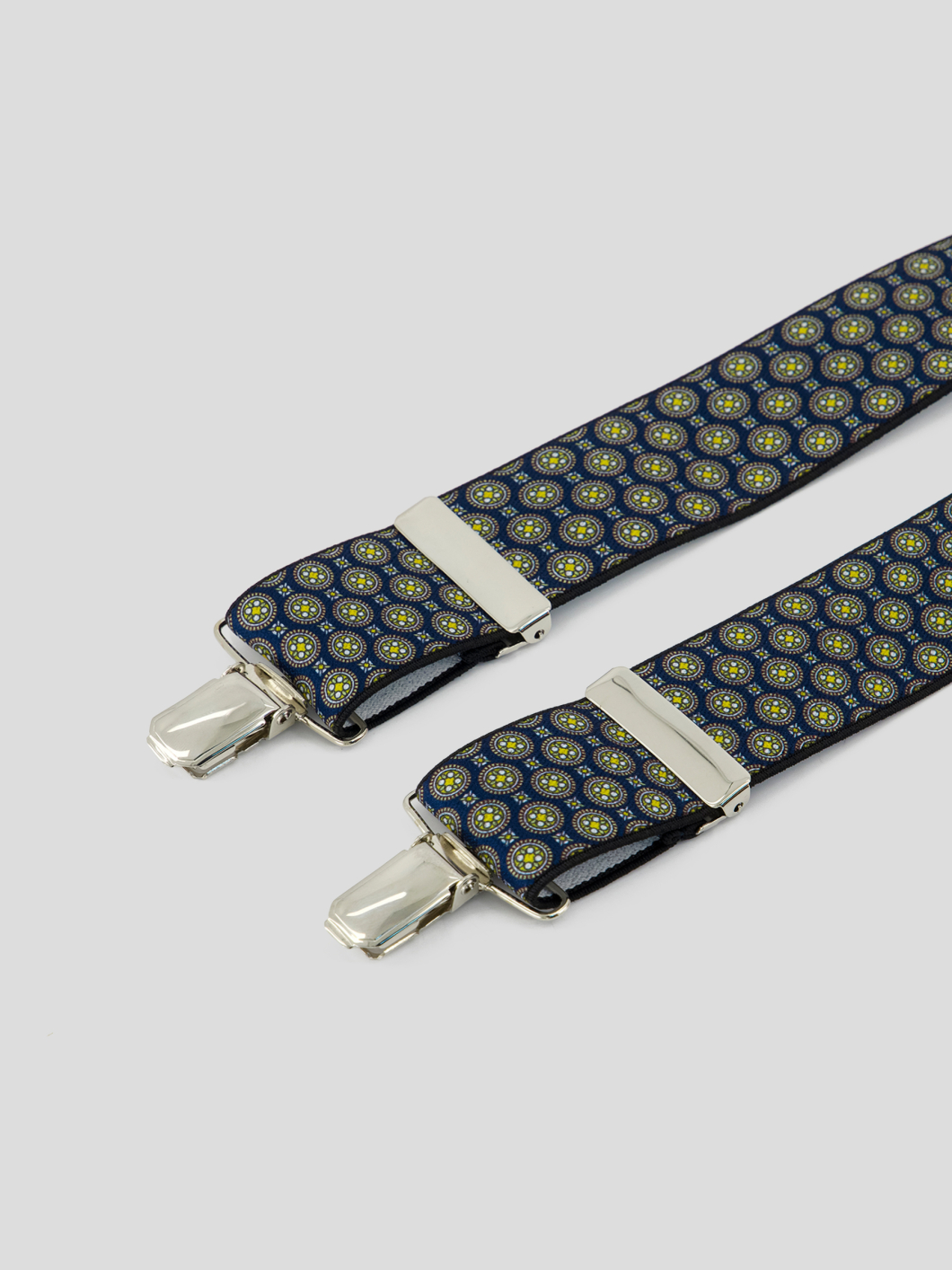 Bretelles bleues à motifs