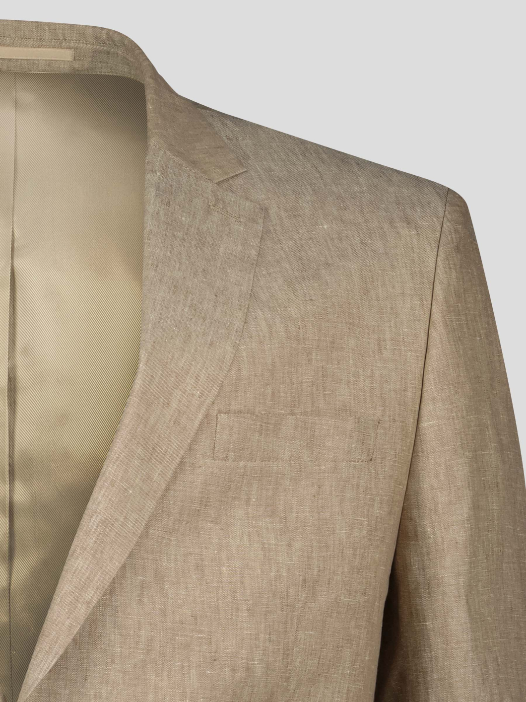 Veste de Costume en Lin pour Homme Grand Beige
