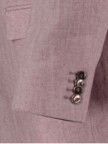 Veste à Chevrons en Lin pour Homme Grand Taille Rose