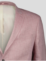 Veste à Chevrons en Lin pour Homme Grand Taille Rose