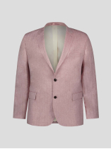 Veste à Chevrons en Lin pour Homme Grand Taille Rose