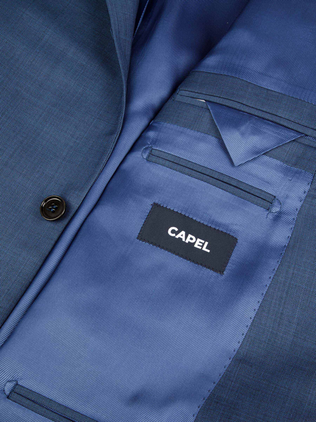 Veste de Costume Coton pour Homme Grand Bleue