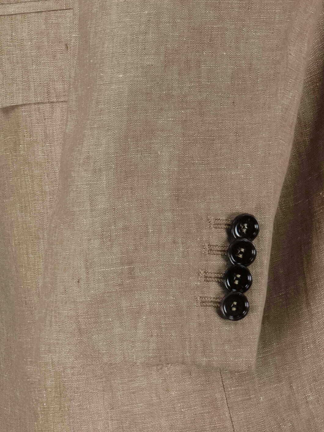 Veste de Costume en Lin Grande Taille Beige