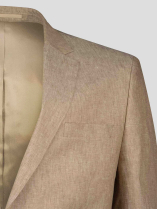 Veste de Costume en Lin Grande Taille Beige