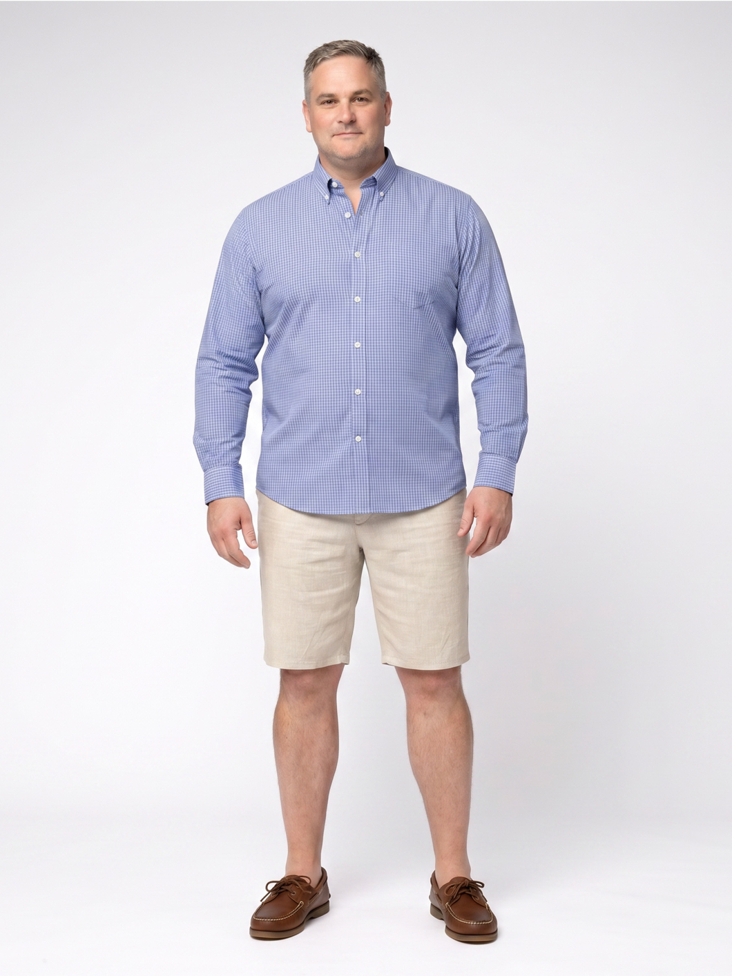 Bermuda Gary en Lin  pour Homme Grand Beige