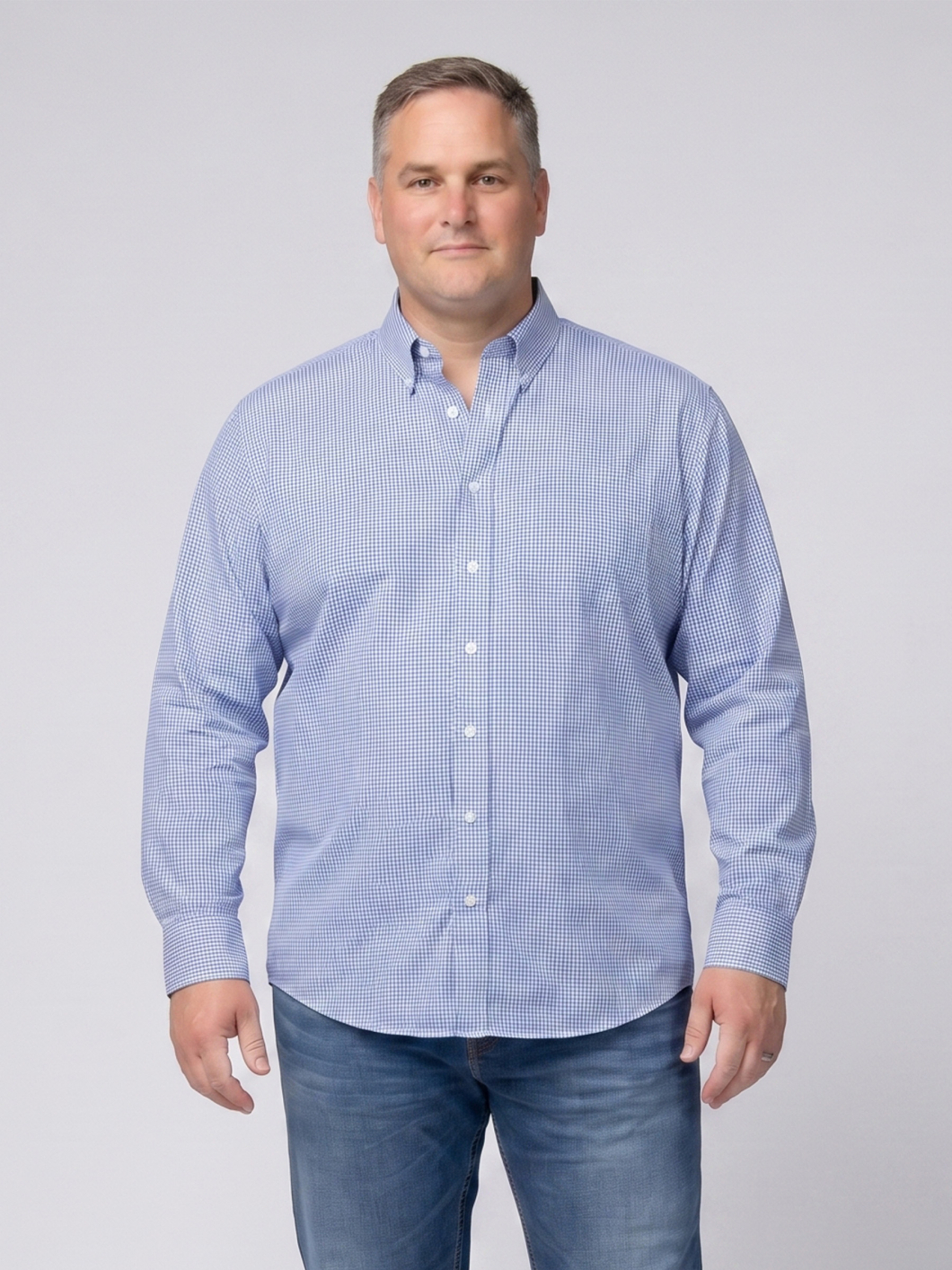 Chemise Vichy Ralph pour Homme Grand Bleue et Blanche