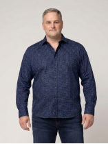 Chemise Gianni Micro Motifs pour Homme Grand Marine
