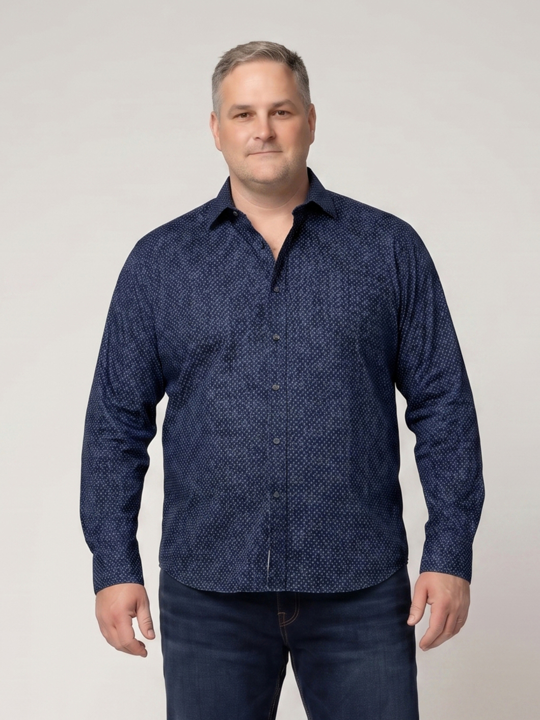 Chemise Gianni Micro Motifs pour Homme Grand Marine