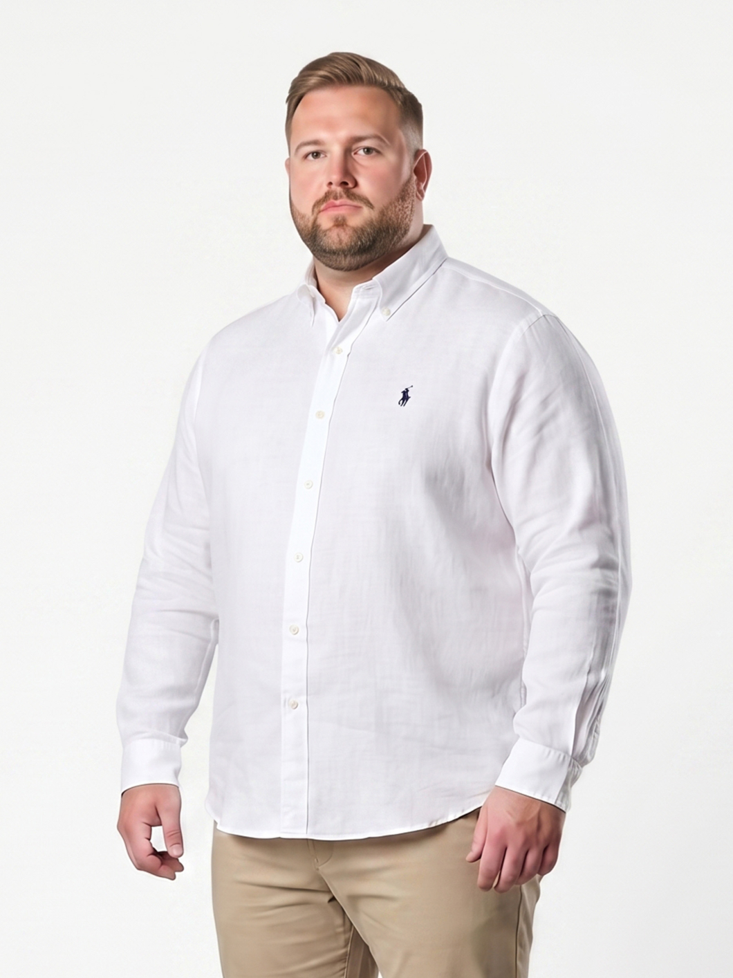 Chemise en Lin Grande Taille Blanc