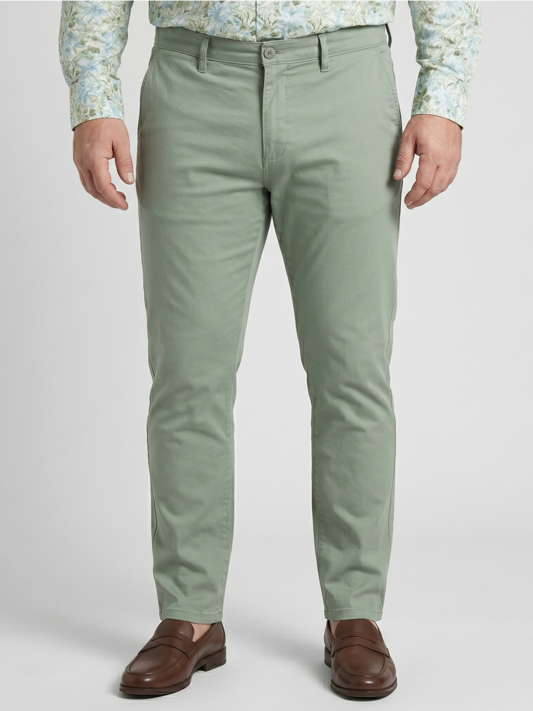 Chino Twill Grande Taille Vert pastel