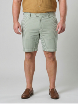 Bermuda Gaspard Seersucker Grande Taille Vert/Blanc
