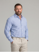 Chemise à Carreaux Max pour Homme Grand Bleue et Blanche