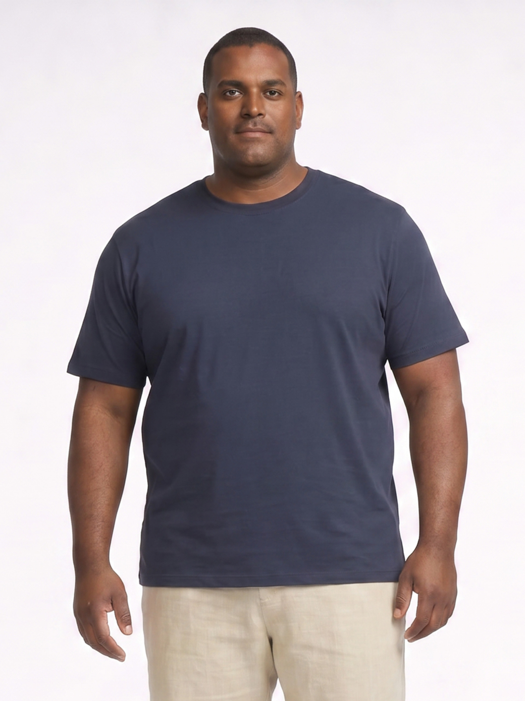 Tee-Shirt Jersey Grande Taille Marine