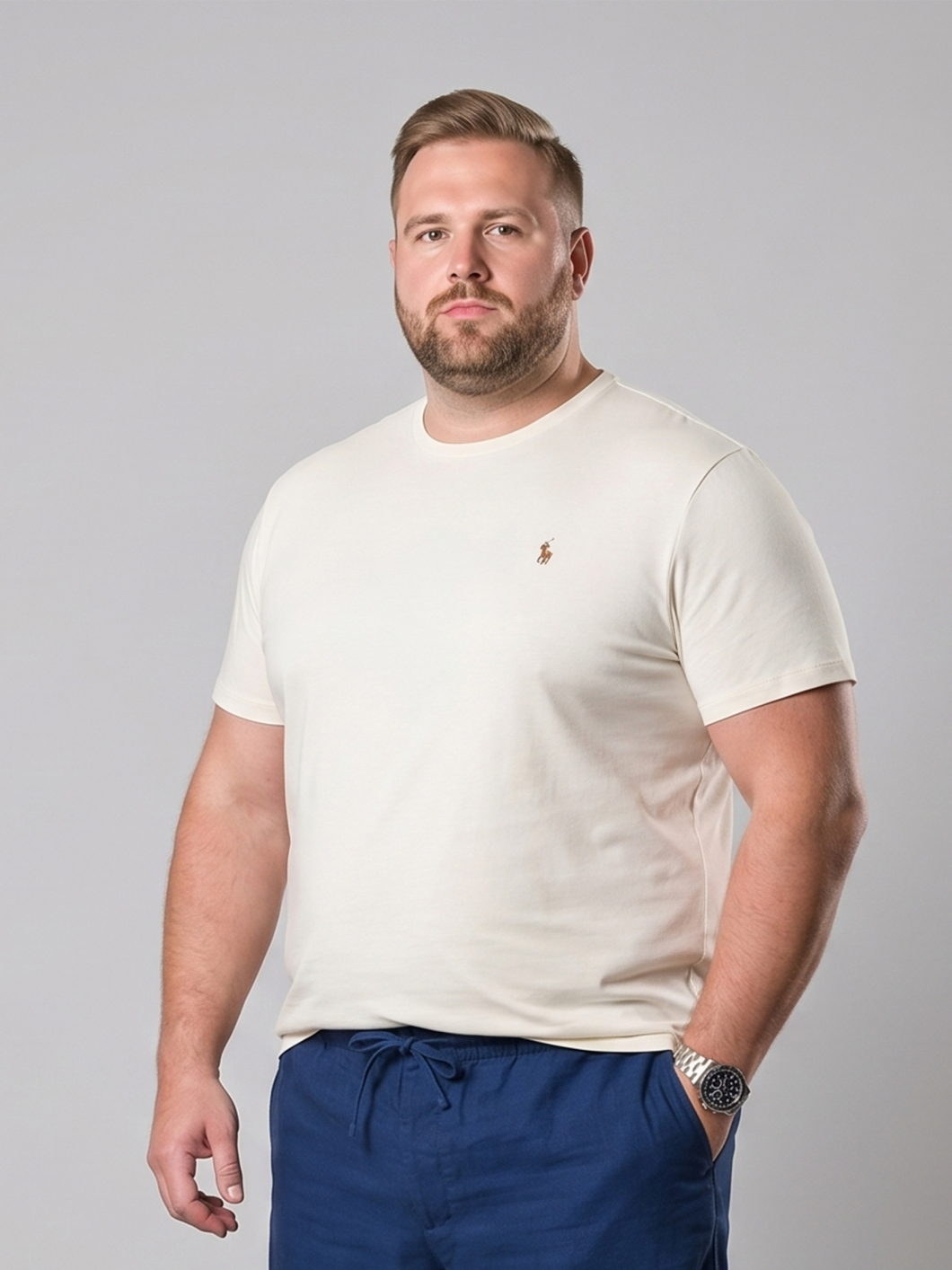 Tee-Shirt Interlock Grande Taille Ecru