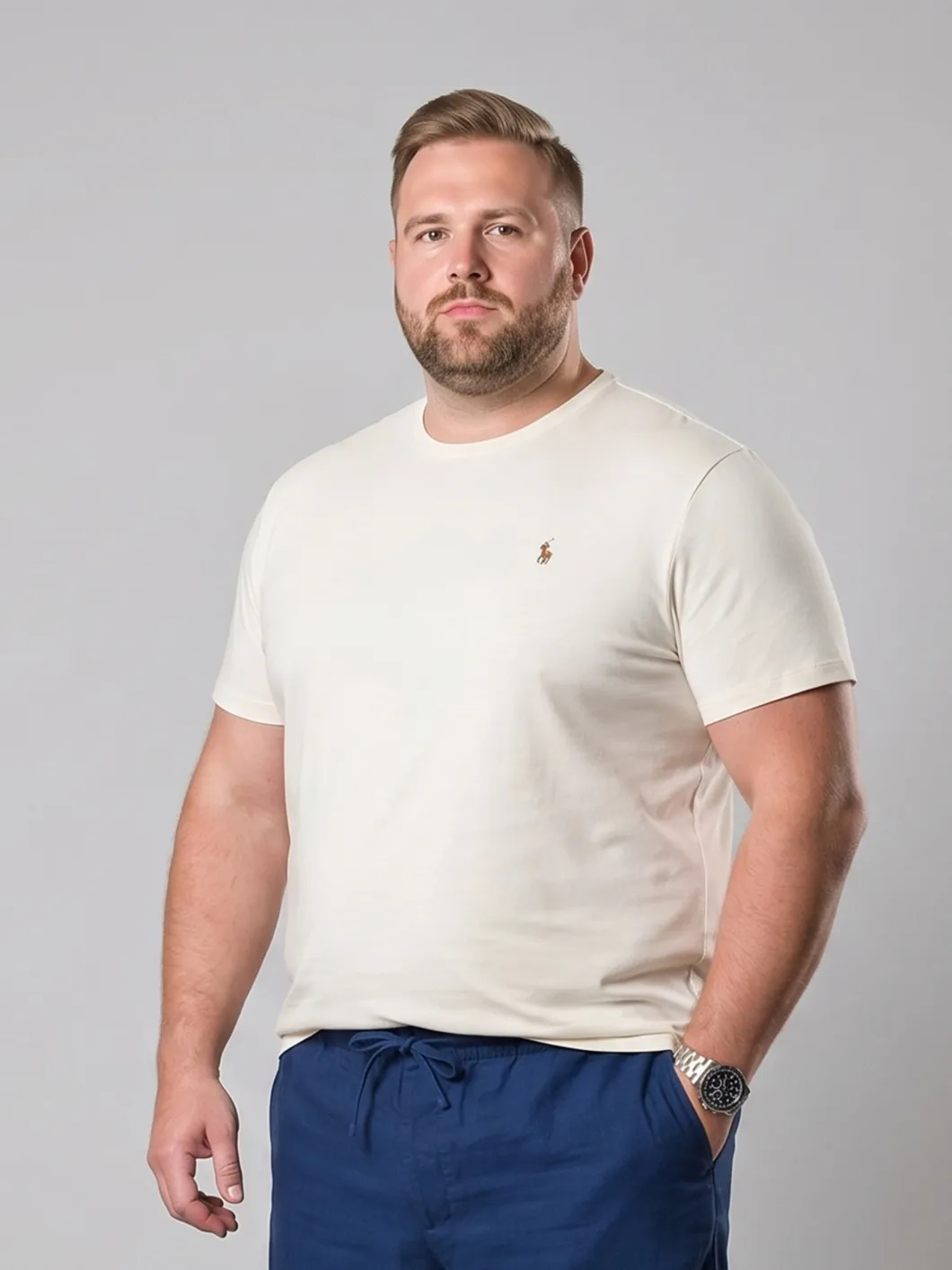 Tee-Shirt Interlock Grande Taille Ecru
