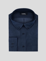 Chemise en Coton Unie Marine Capel Grande Taille