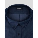 Chemise en Coton Unie Marine Capel Grande Taille