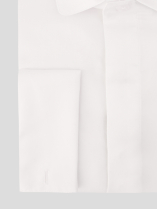 Chemise Col Cassé Double Retors César pour Homme Grand Blanche