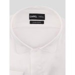 Chemise Col Cassé Double Retors César pour Homme Grand Blanche
