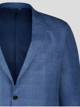Veste à Carreaux Grande Taille Bleue