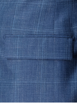 Veste à Carreaux Grande Taille Bleue