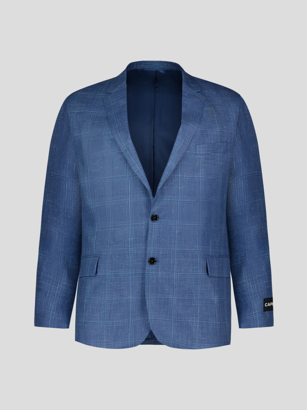 Veste à Carreaux Grande Taille Bleue