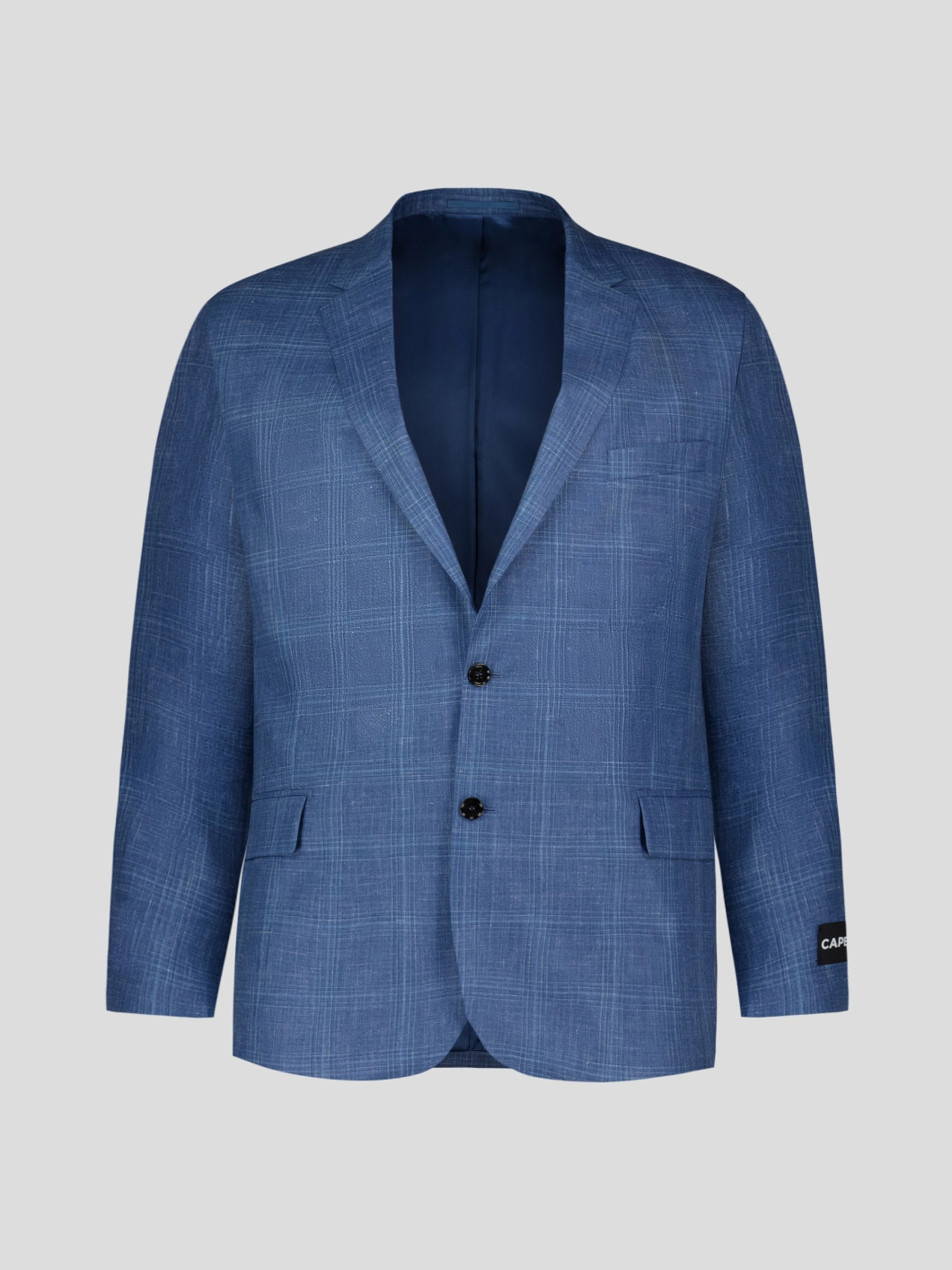 Veste à Carreaux Grande Taille Bleue