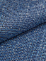 Veste à Carreaux Grande Taille Bleue
