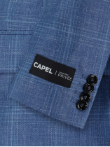 Veste à Carreaux Grande Taille Bleue