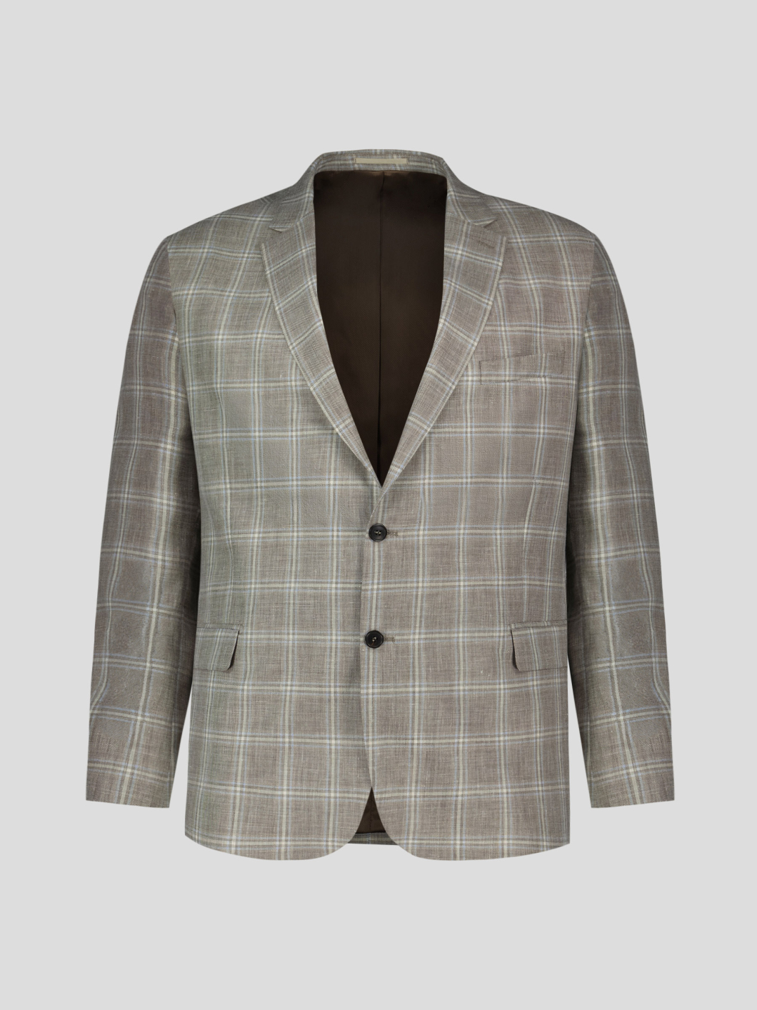 Veste à Carreaux pour Homme Grand Beige et Bleue