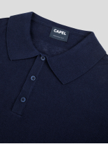 Polo Coton Lin Marine Capel Grande Taille