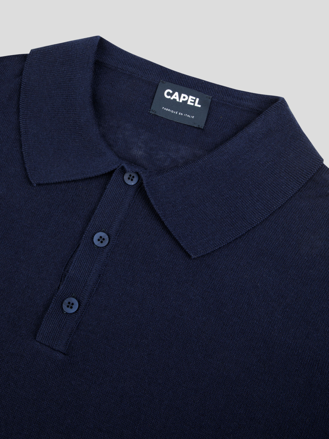 Polo Coton Lin Marine Capel Grande Taille