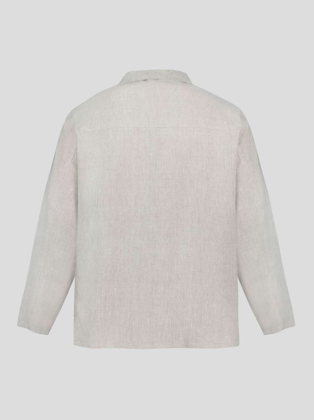 Veste Worker en lin Grande Taille Beige
