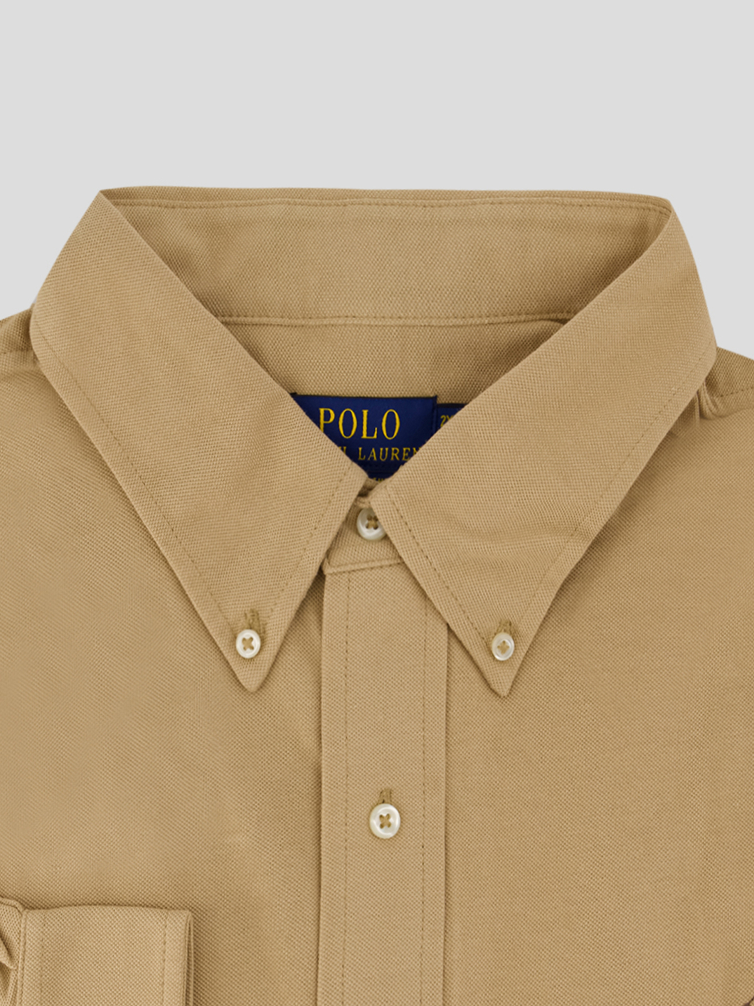 Chemise Maille Piquée Grande Taille Beige
