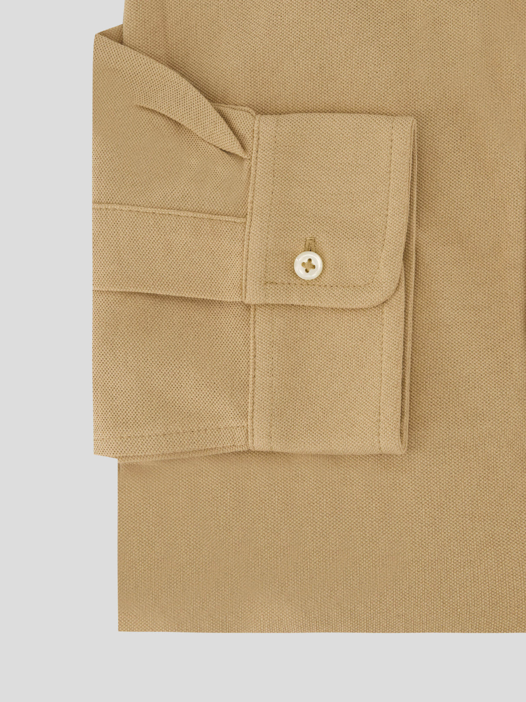 Chemise Maille Piquée Grande Taille Beige