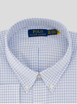 Chemise à Carreaux Grande Taille Bleue et Blanche