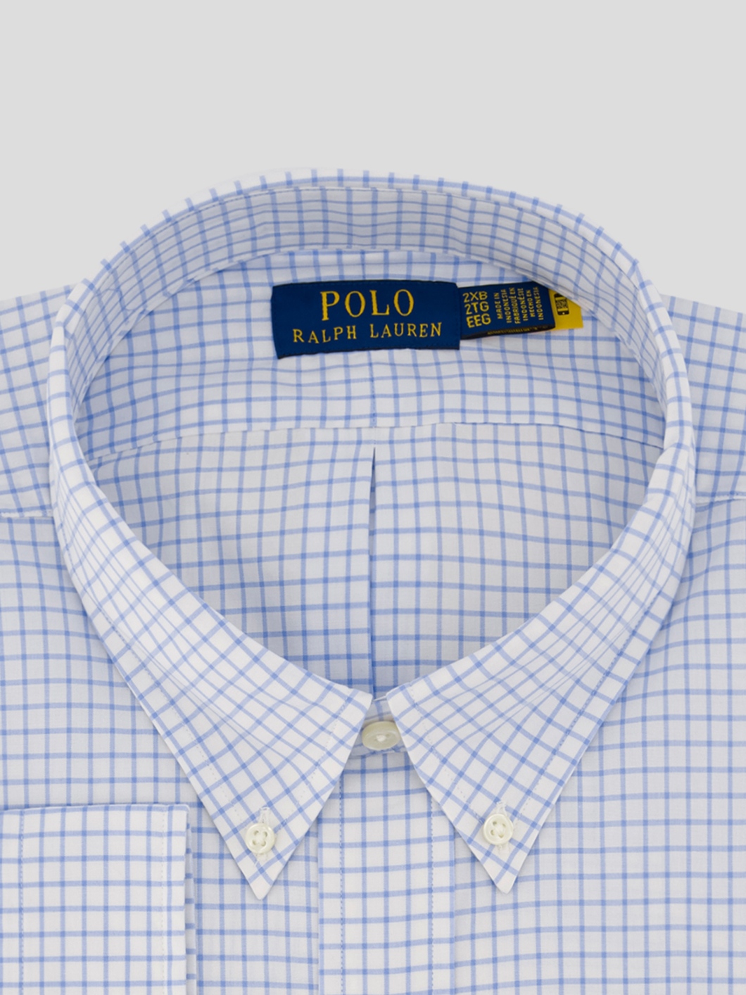 Chemise à Carreaux Grande Taille Bleue et Blanche