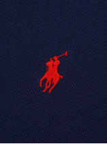 Polo Piqué Liserés Contrastés Grande Taille Marine