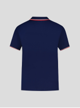 Polo Piqué Liserés Contrastés Grande Taille Marine