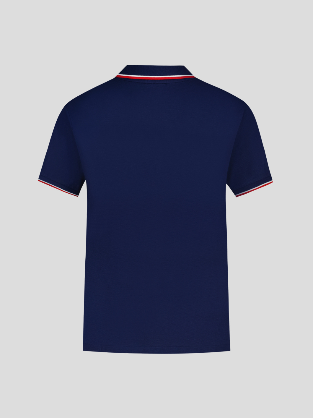 Polo Piqué Liserés Contrastés Grande Taille Marine