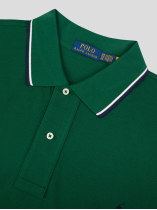 Polo Piqué Liserés Contrastés Grande Taille Vert