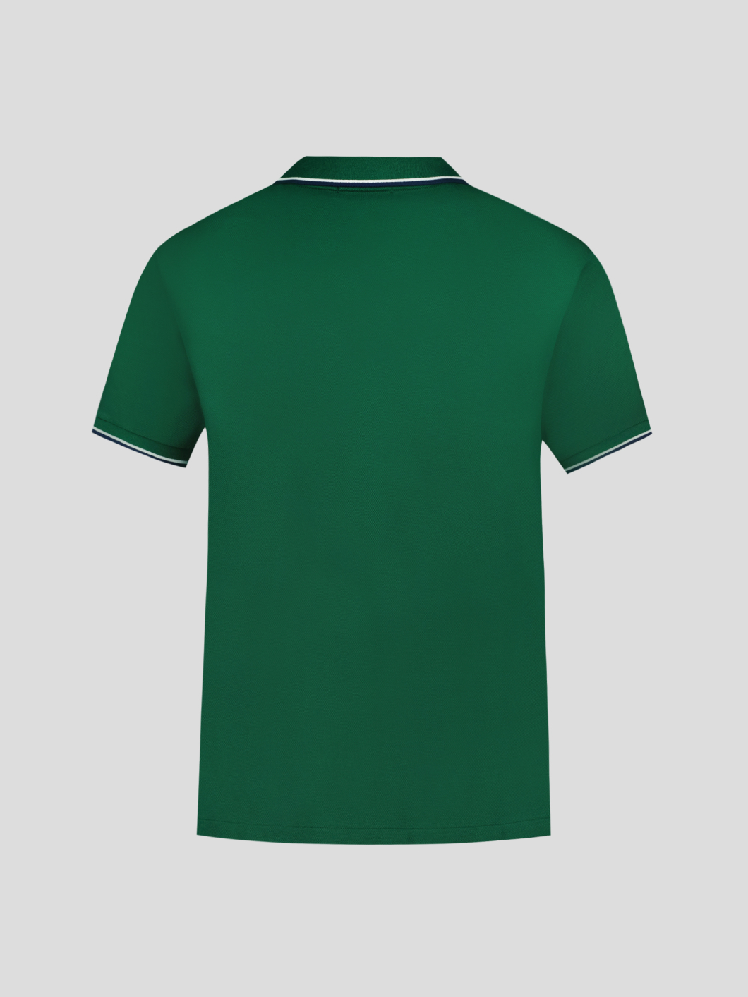 Polo Piqué Liserés Contrastés Grande Taille Vert