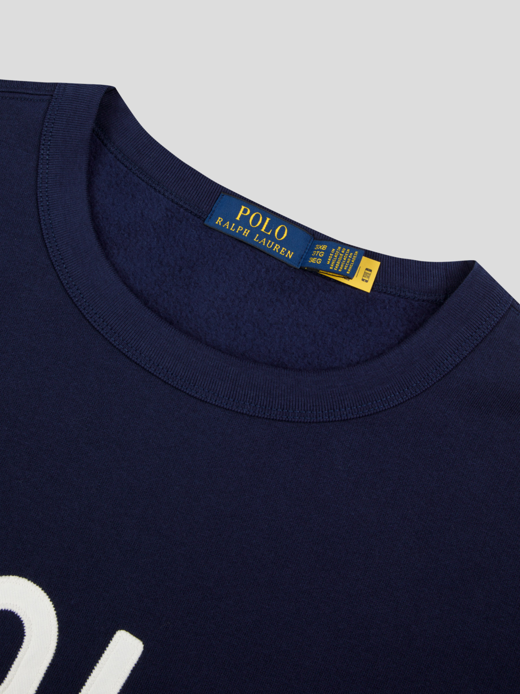 Sweatshirt Col Rond POLO R.L. Grande Taille Marine