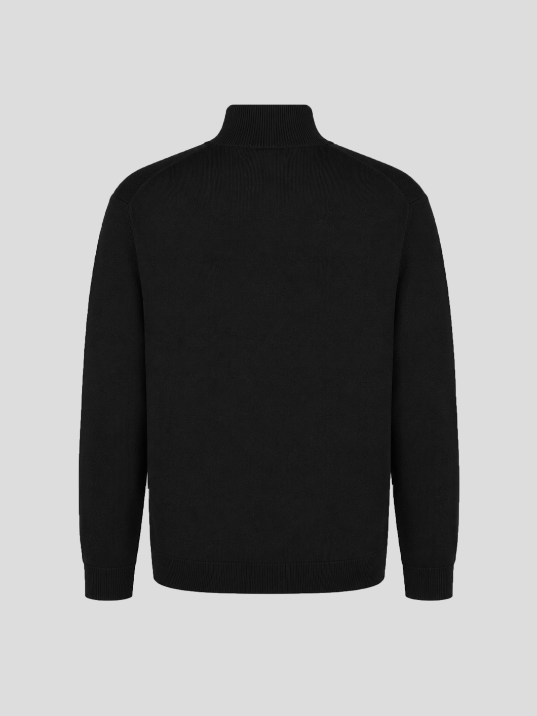 Cardigan Zippé Col Camionneur Grande Taille Noir