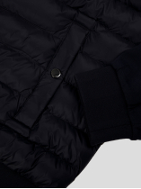 Cardigan Zippé Mix Media Grande Taille Marine