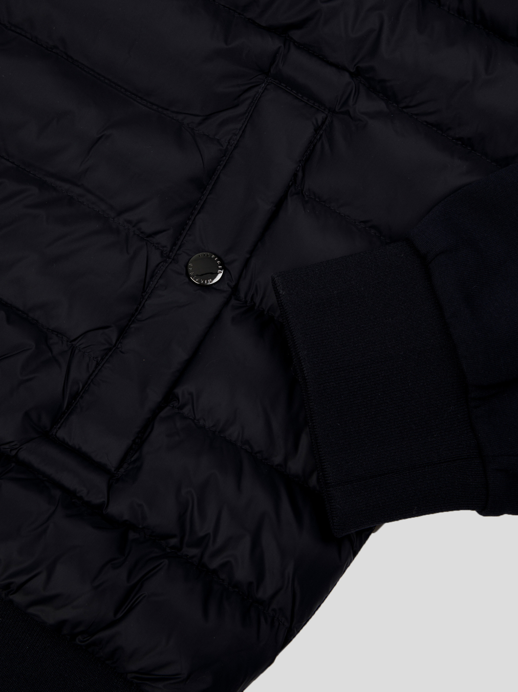 Cardigan Zippé Mix Media Grande Taille Marine