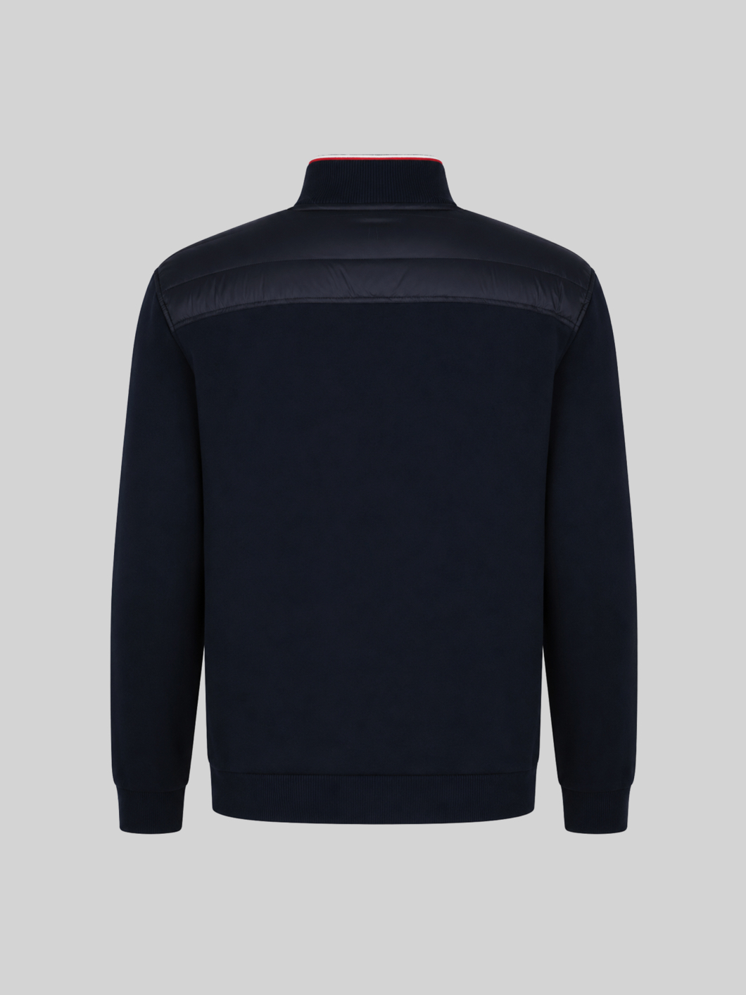 Cardigan Zippé Mix Media Grande Taille Marine