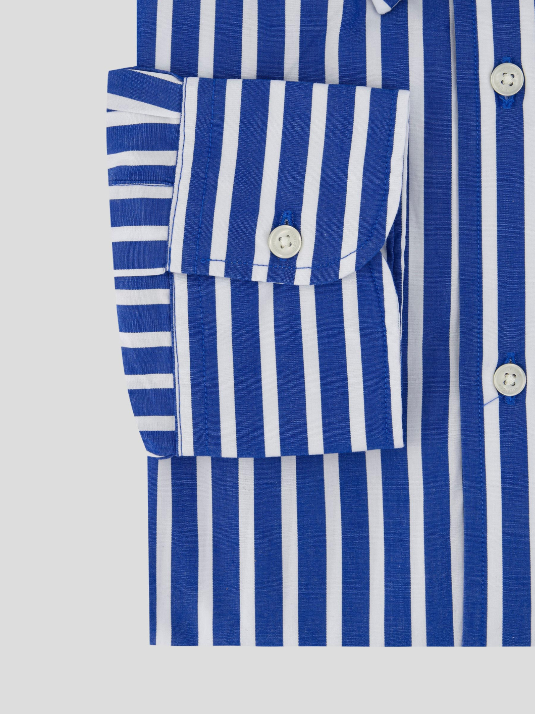Chemise Popeline Rayée Grande Taille Bleue et Blanche