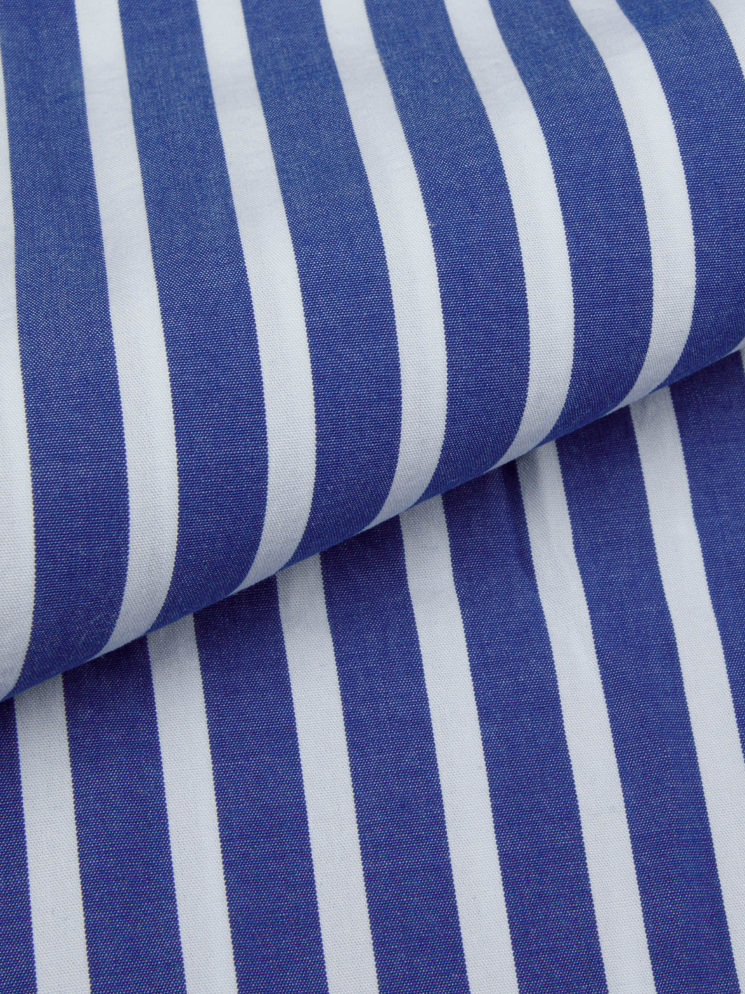 Chemise Popeline Rayée Grande Taille Bleue et Blanche